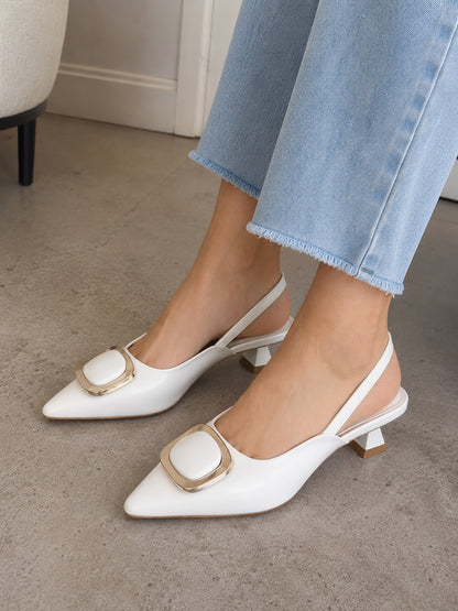 Zapatilla Évora | Tacón Bajo Elegante para Mujer