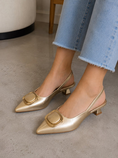 Zapatilla Évora | Tacón Bajo Elegante para Mujer