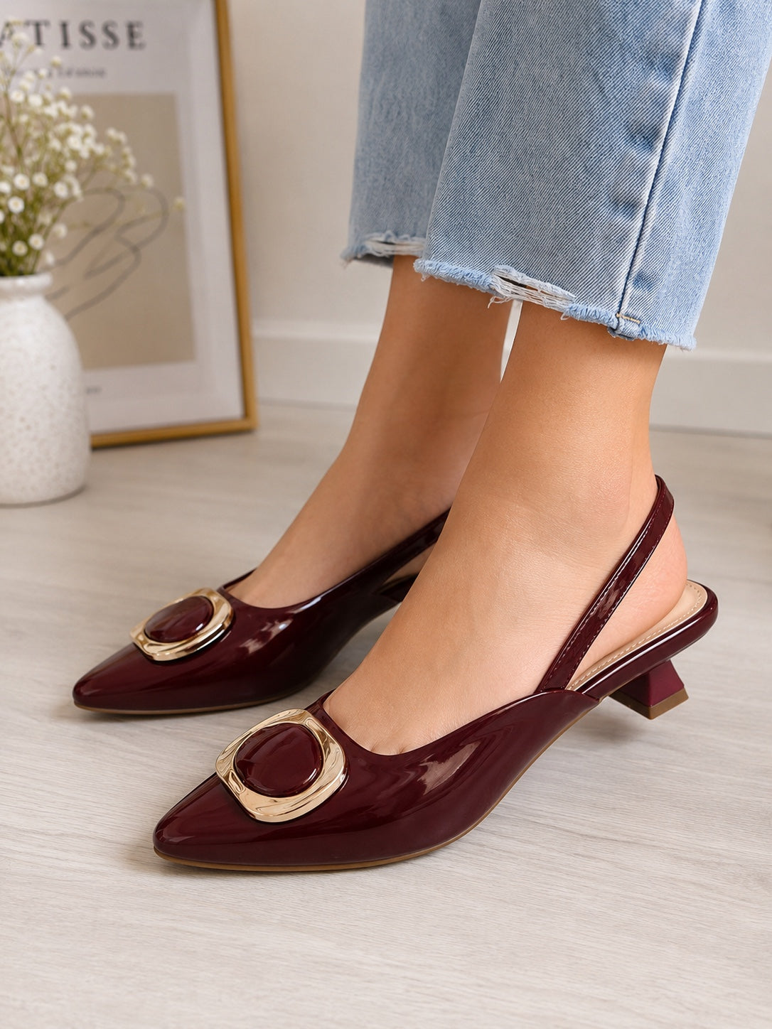 Zapatilla Évora | Tacón Bajo Elegante para Mujer